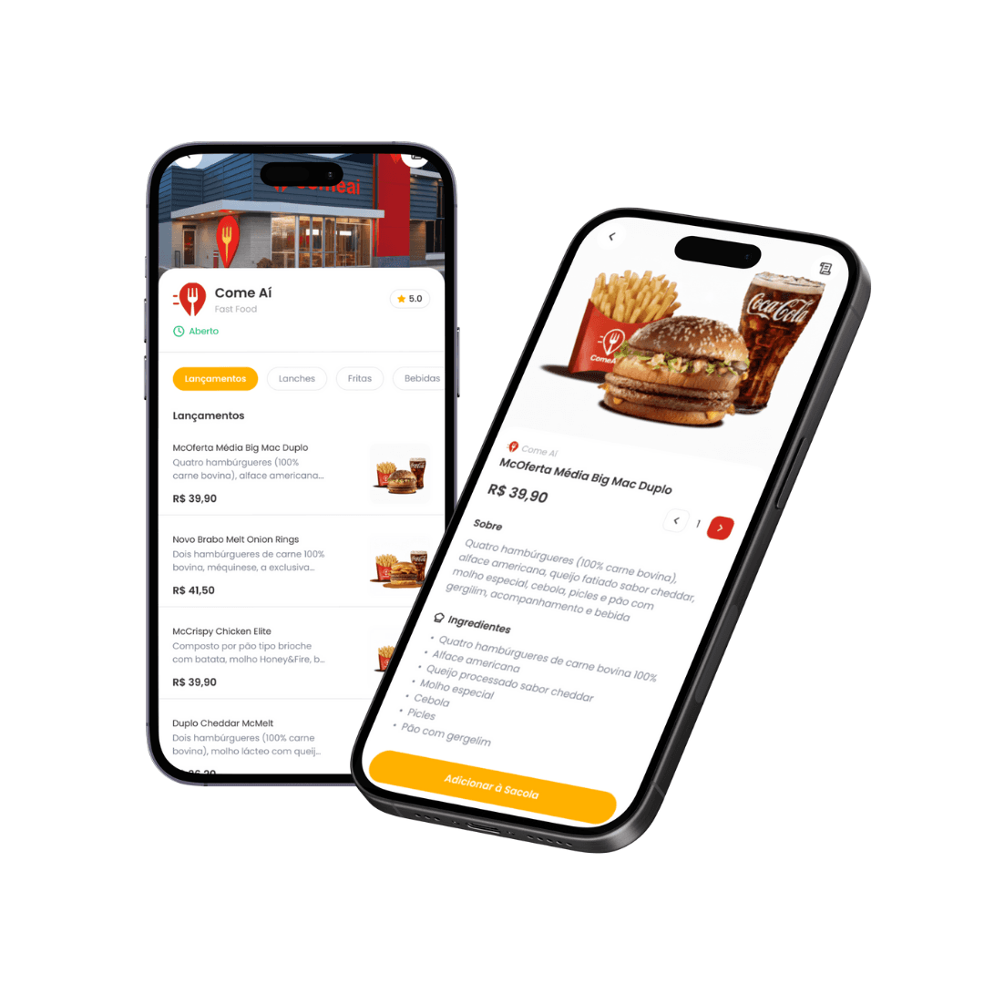 Interface do Cardápio Digital Come Aí